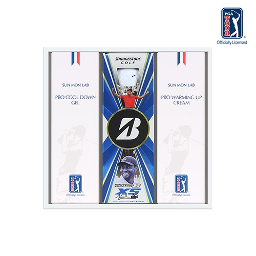 [레시피 PGA TOUR] 선몬랩 프로 워밍 업 크림 50ml + 쿨 다운 겔 50ml + 브릿지스톤 타이거우즈 골프공3구