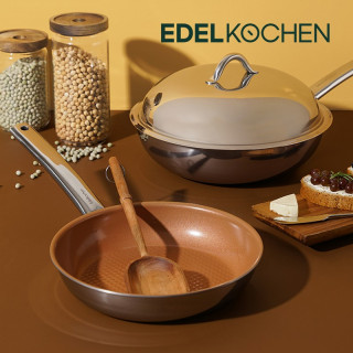 [Edelkochen] 에델코첸 통3중 IH 이지프리즘 프라이팬 24cm (코퍼 세라믹_엠보)