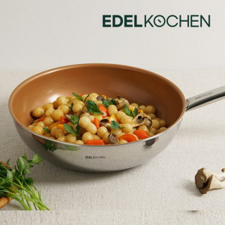 [Edelkochen] 에델코첸 통3중 IH 이지프리즘 웍팬+뚜껑 24cm (코퍼 세라믹_엠보)
