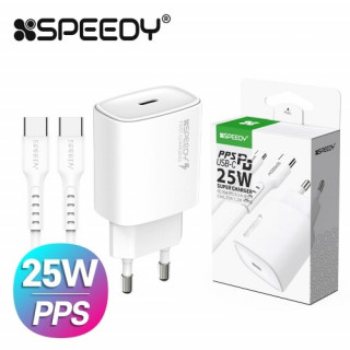 [스피디] 가정용 25W(PD3.0) PPS 초고속 분리형 충전기(CtoC 1.2M 25W 케이블 포함) [BOX (x100EA)단위 구매가능]