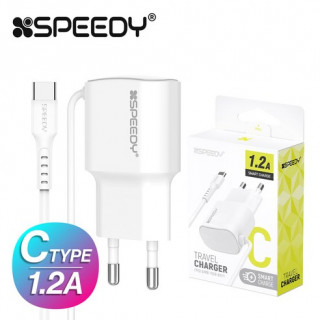 (NEW) [스피디] 가정용 C타입 1.2A 일체형 충전기[BOX (x100EA)단위 구매가능]