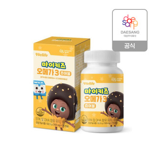 [대상웰라이프] 마이키즈 오메가3 츄어블  700mg x 75캡슐 (15일분)
