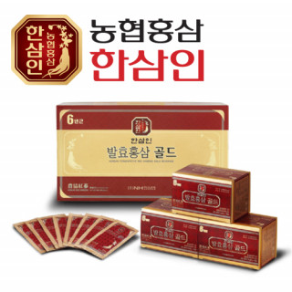 [농협 한삼인] 발효홍삼파워골드 50ml x 30포 + 쇼핑백