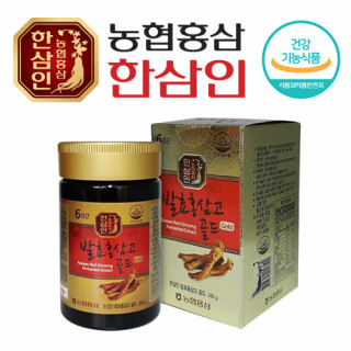 [농협 한삼인] 발효홍삼고골드 240g x 1병 + 쇼핑백 - 1P 선물용 사바리 케이스 포함