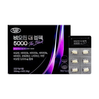 [에버그린] 비오틴 더 블랙5000 500mg x 60정